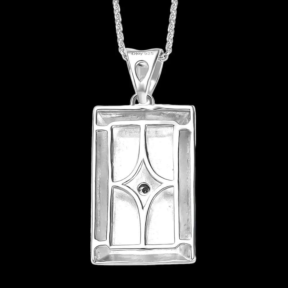 🔥Diamond Accent Bar Pendant Necklace 20 Inches in Platinum Over Sterling Silver